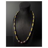 Venetian Millefiori Glass Trade Bead Necklace