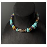 Egyptian Turquoise Semi Precious Stone Necklace