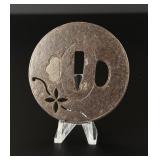 Antique Japanese Samurai Sword Iron Tsuba