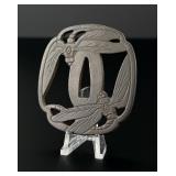 Antique Japanese Samurai Sword Iron Tsuba