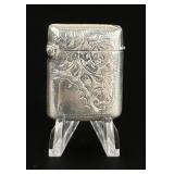 Victorian Sterling Match Safe Vesta Case