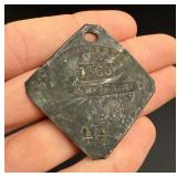 Charleston South Carolina Slave Tag Badge