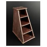 Red Painted Country Primitive Tiered Store Display