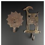 Smiling Sun Anasazi Goat Metal Coat Hooks