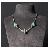 Navajo Sterling Silver Turquoise Necklace