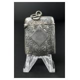 Edwardian Sterling Match Safe Vesta Case