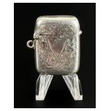 Victorian Sterling Match Safe Vesta Case
