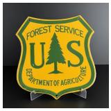 Porcelain USFS US Forest Service Shield Sign