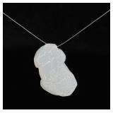 Chinese Carved Purple Jade Jadeite Pixiu Pendant