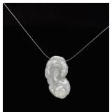 Chinese Carved Jade Jadeite Pixiu Pendant