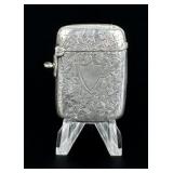 Edwardian Sterling Match Safe Vesta Case