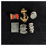 Spanish Civil War Falange Party Pins Badges