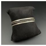 Navajo Sterling Silver Rope Twist Bracelet