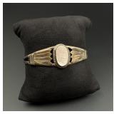 Navajo Sterling Silver Mother of Pearl Bracelet