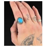 Navajo Sterling Silver Turquoise Ring
