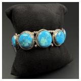 Navajo Sterling Silver Turquoise Bracelet
