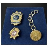 New York California Police Badges and Button