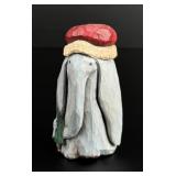 Folk Art Hand Carved Christmas Elephant