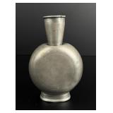 Early Pewter Banjo Form Flask Measure