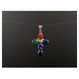 Sterling Silver Taxco Mexico Cross Pendant
