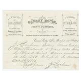 1878 Horse Racing Entry Carson City Nevada