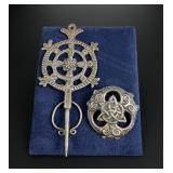 Group of Silver Ethnic Clothing Adornments