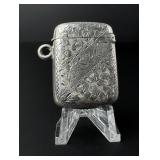 Victorian Sterling Match Safe Vesta Case