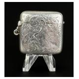 Edwardian Sterling Match Safe Vesta Case