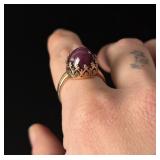 Sterling Silver Star Ruby Ring