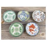 Asian Brass and Pewter Porcelain Bowls