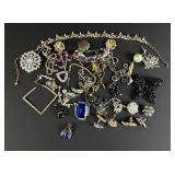 Collection of Rhinestone Costume Jewelry