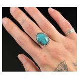 Navajo Sterling Silver Turquoise Ring
