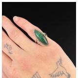 Navajo Sterling Silver Malachite Ring
