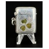 Edwardian Sterling Scottish Inlaid Vesta Case
