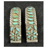 Zuni Petit Point Sterling Turquoise Watch Tips