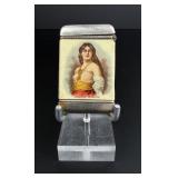 German House Rye Whiskey Celluloid Match Safe