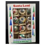 Vintage Santa Land Glass Christmas Tree Ornaments