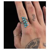 Sterling Silver Snake Eye Cluster Ring