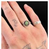 Old Pawn Navajo Sterling Turquoise Ring
