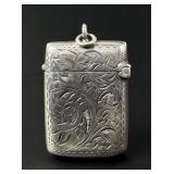 Edwardian Sterling Match Safe Vesta Case