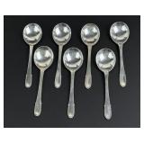 Georg Jensen Beaded Sterling Silver Soup Spoons