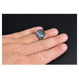 Sterling Silver Topaz Cocktail Ring