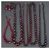 Group of Costume Faceted Necklaces