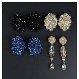 Collection of Rhinestone Costume Earrings
