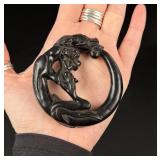 Chinese Carved Coiled Dragon Ornament