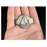 Mexican Sterling Silver Yacht Sailboat Money Clip