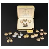 Collection of Gold Filled Cameo Clip On Earrings