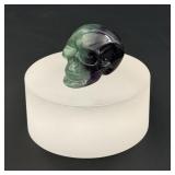 Rainbow Fluorite Skull Carving
