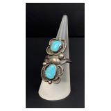 Norman Lee Navajo Sterling Turquoise Ring