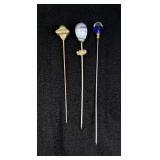 Collection of Glass Beaded Stick Pins